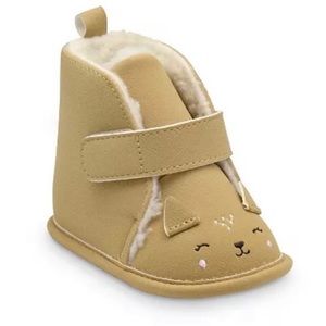 Carters Infant Girl’s Fox Boots Velcro Strap Tan 6-9mos. NWT